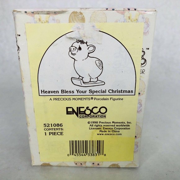 Precious Moments Xmas Train Ornament Pig Sled Age - Picture 8 of 11